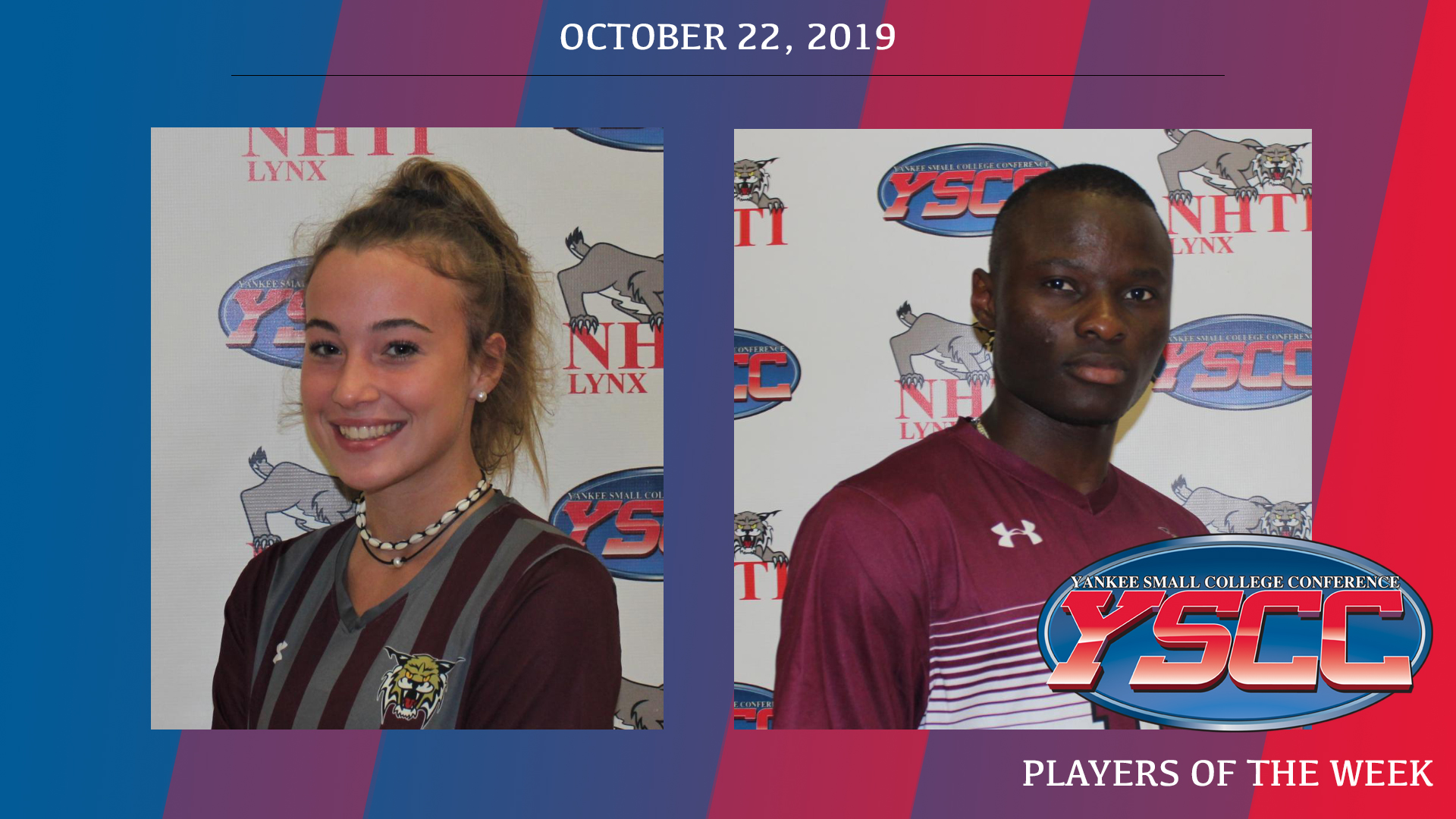NHTI sweeps YSCC Week 6 Player of the Week awards