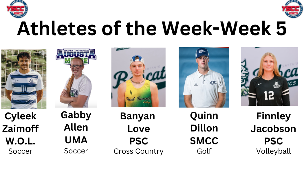 YSCC Announces Week 5 Athletes of the Week